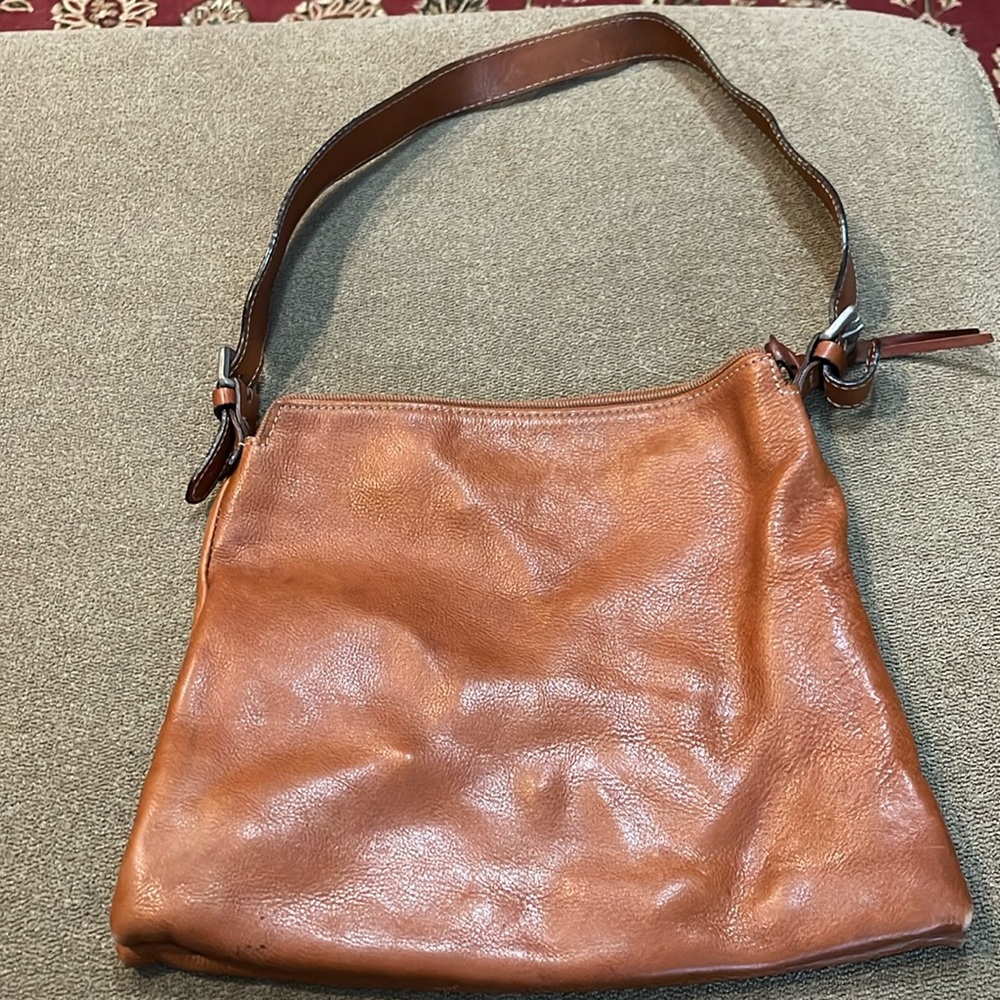 Scuola del Cuoio Firenze Handbag Purse Brown Leather (TD)